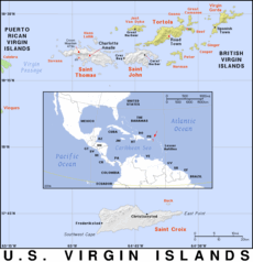 Free, public domain map of United States Virgin Islands