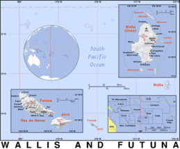 Free, public domain map of Wallis and Futuna