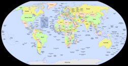 Clickable world countries map