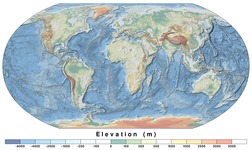 World map: ETOPO2v2 (false color and hill shading)
