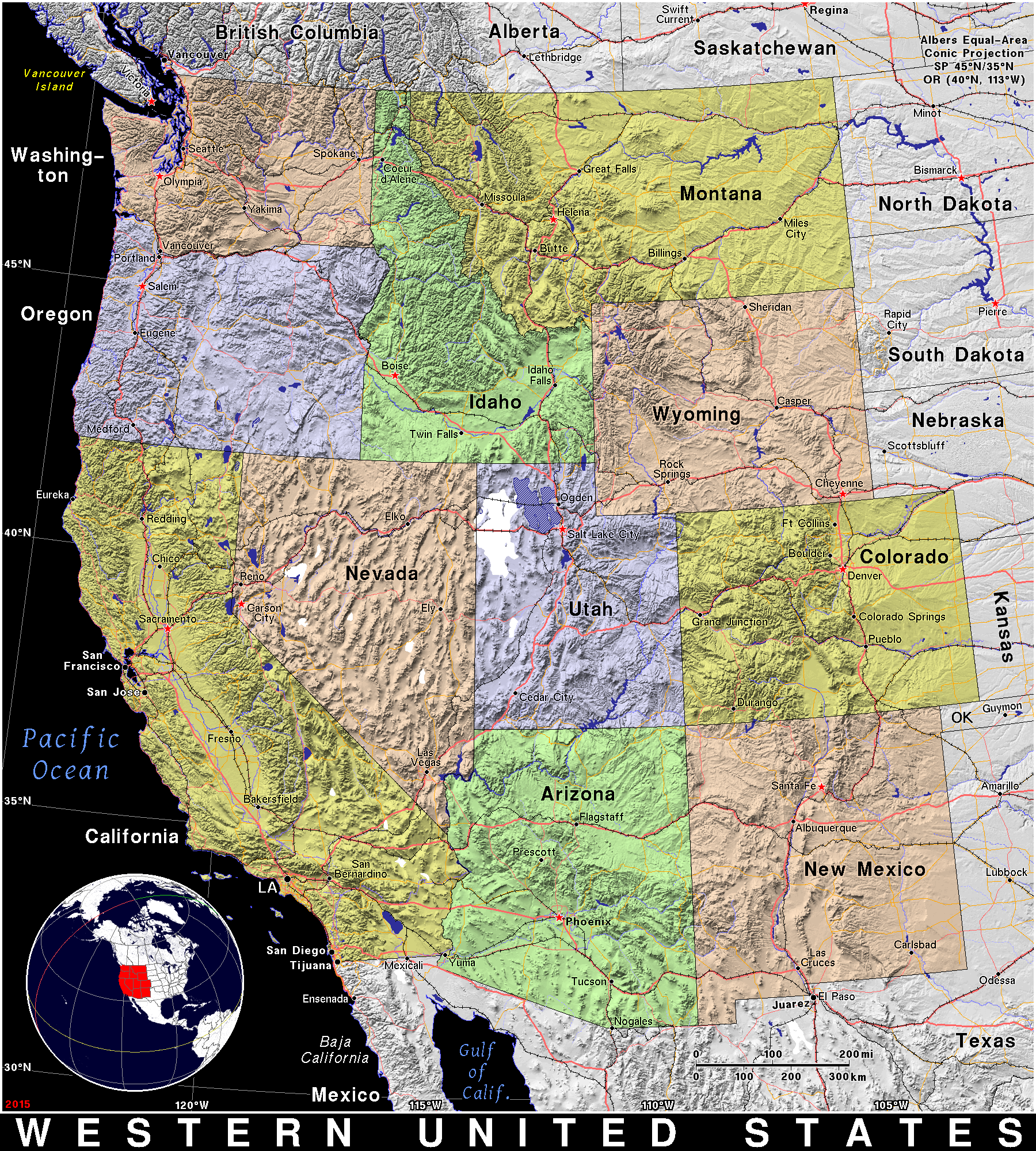 Western United States Public Domain Maps By Pat The Free Open