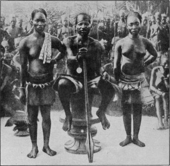 Danga, an Overlord of the Mangbettu, with his Body Maids