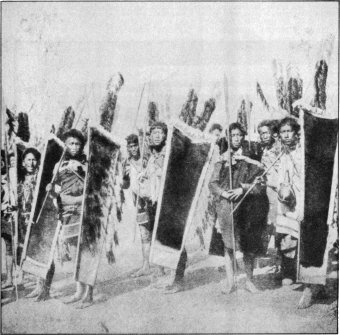 Men of a Marauding Naga Tribe in War Trim